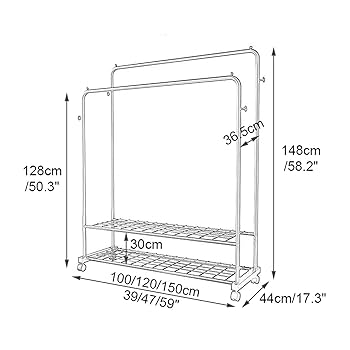 はんがーラックパイプハンガーラックダブル 頑丈 組立簡単2段メッシュ棚付き27 Amazon｜ハンガーラック おしゃれ 2段 頑丈 大容量 パイプ