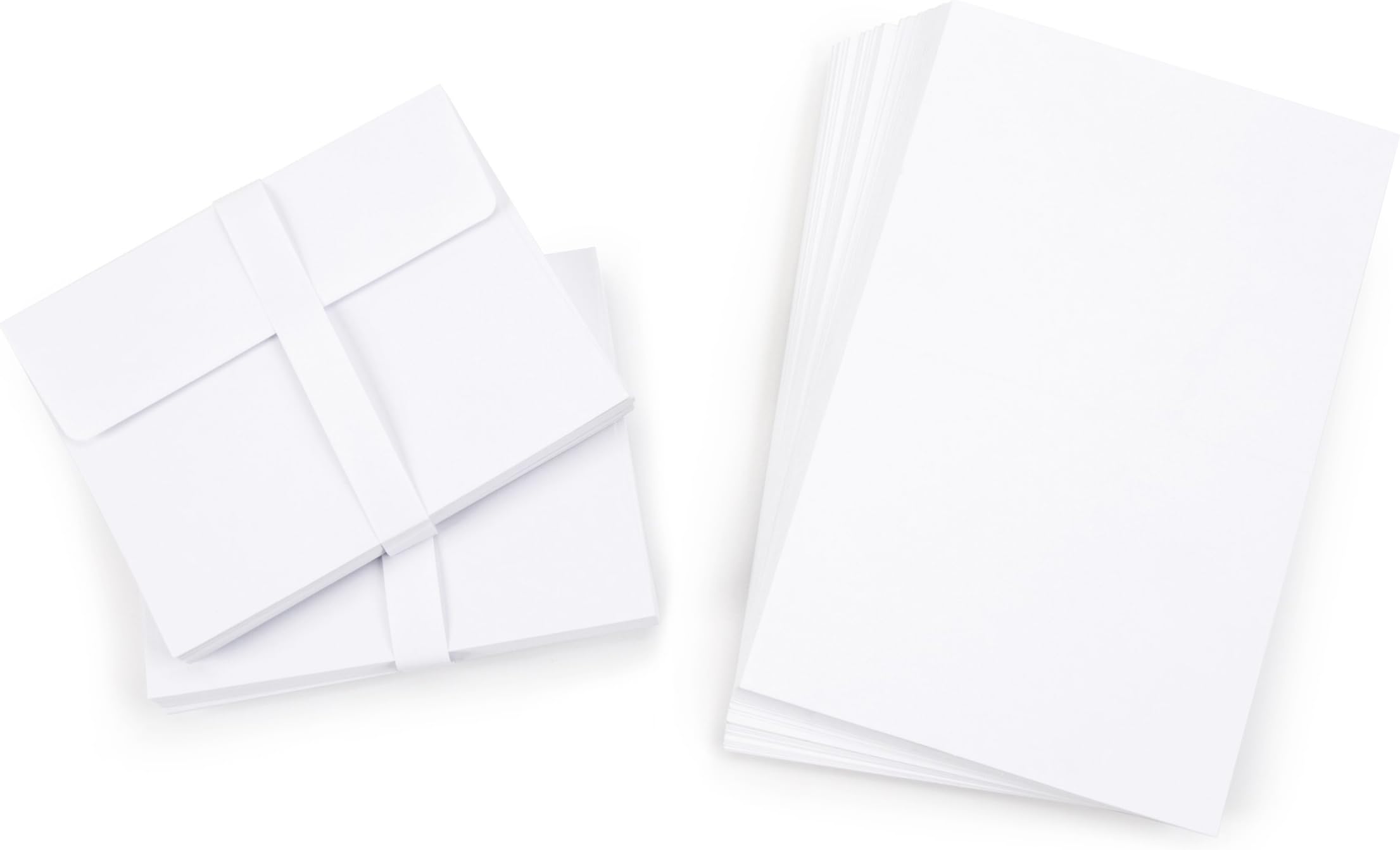 Darice 1103-69 Blank Cards and Envelopes - White - 4.25" x 5.5" - 50 pcs - Value Pack