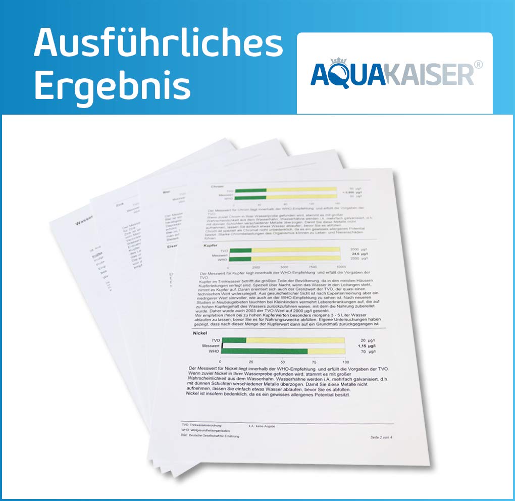 3-in-1 Wassertest für Trink- & Leitungswasser – 17 Testwerte – Probenahme-Set | Analyse im Labor – inkl. Porto