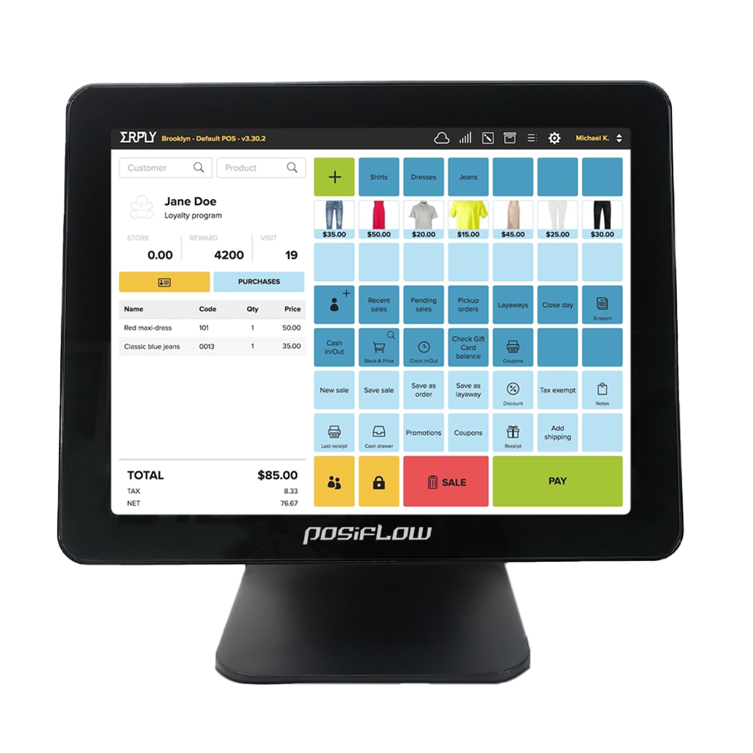 Buy SHREYANS Posiflow Windows Touch POS System with Free Billing