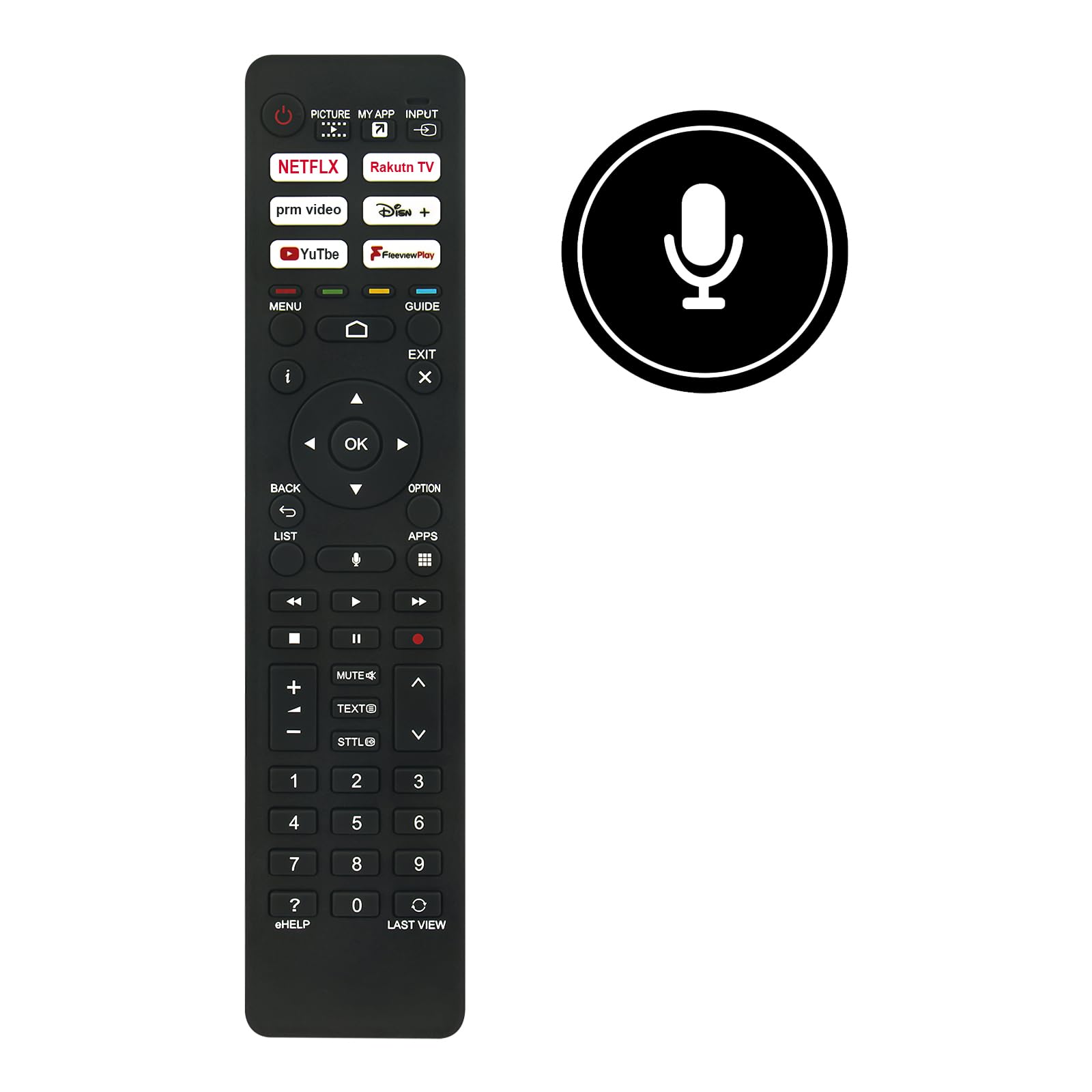 Allimity N2QBYA000052 Replacement Voice Remote Compatible with Panasonic 4K OLED Smart TV R3PA265 TX-43LX800B TX-50LX800B TX-55LX800B TX-65LX800B TX-75LX800B