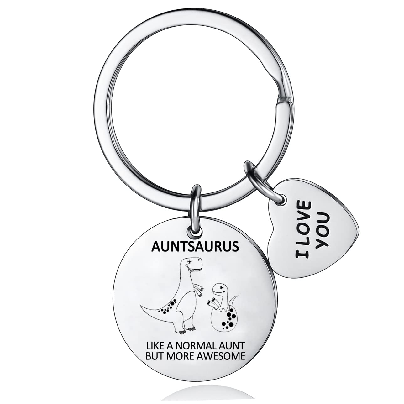 Yeeqin Aunt Gifts from Niece Nephew - Auntsaurus Keychain Funny Personalized Birthday Gift