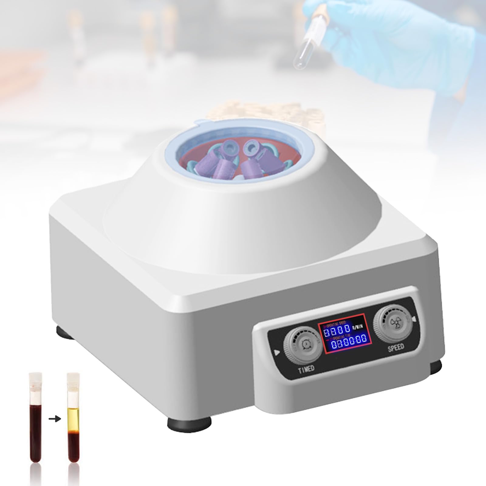 Centrífuga de Laboratorio 4000rpm 1685xg 6x10ml PRP Portátil