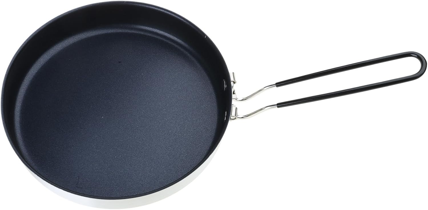 Nonstick Camping Frying Pans Portable Quick Heating Skillets Folding Cookware Pots for Hiking BBQ Picnics Fishing Easy Use Light Weight Camping Cookware Kitchen Utensils