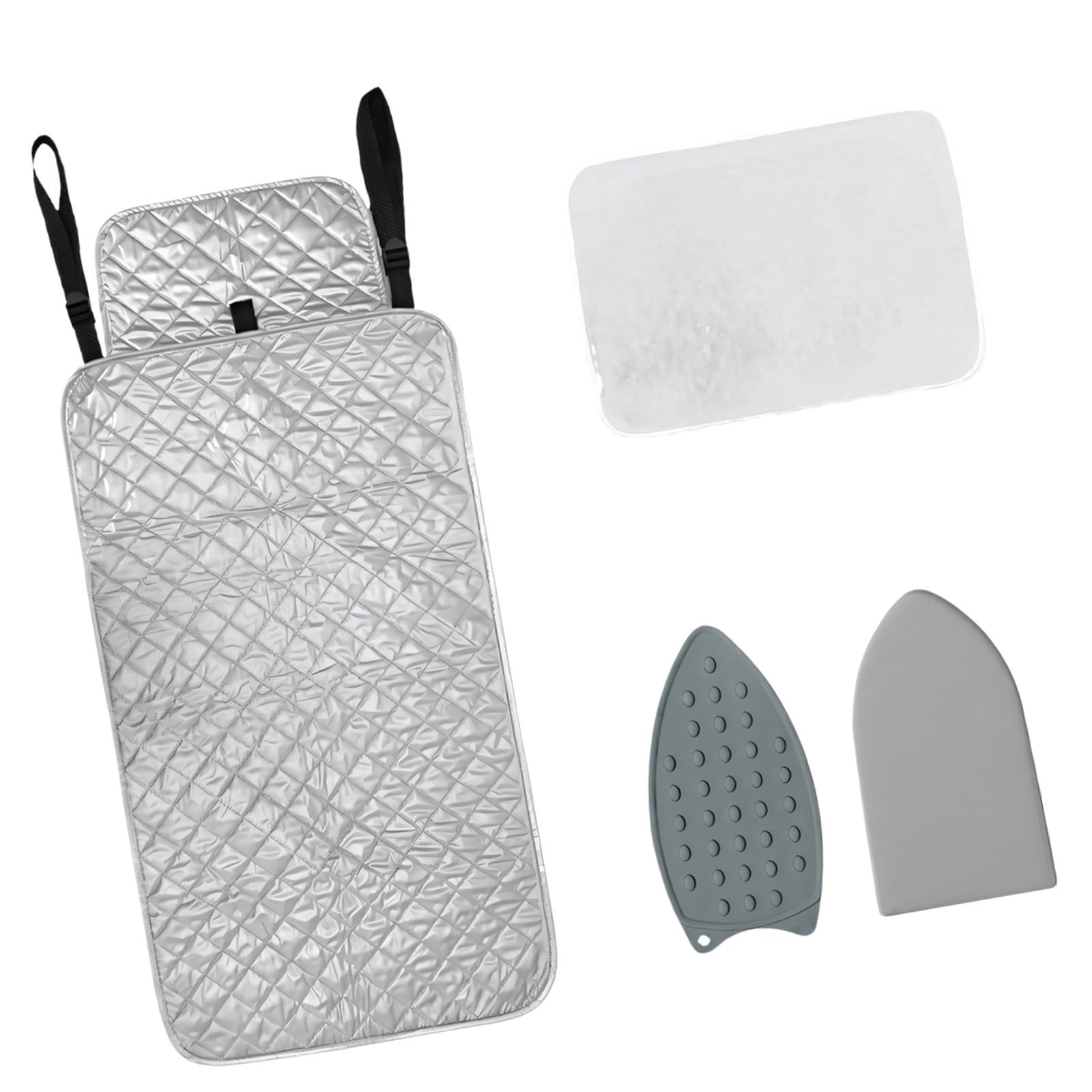 JSGHGDF Multi Purpose Ironing Mat Set Fabric Protects Tables From Good Temperature Strong Construction Heats Resistanted Ironing MatTravel Pad Set Dense Pad Thin Mat Folding Heats Resistanted