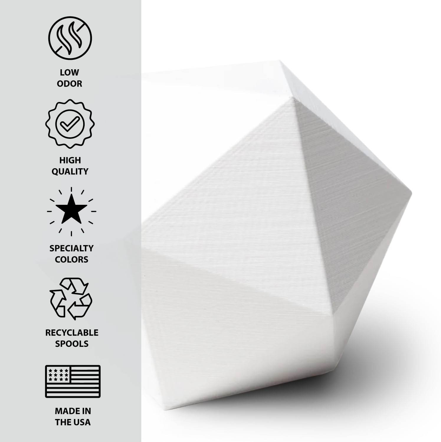 Protopasta 3D Printer Filament | PLA Filament 1.75mm | Simply White PLA | 1kg Spool
