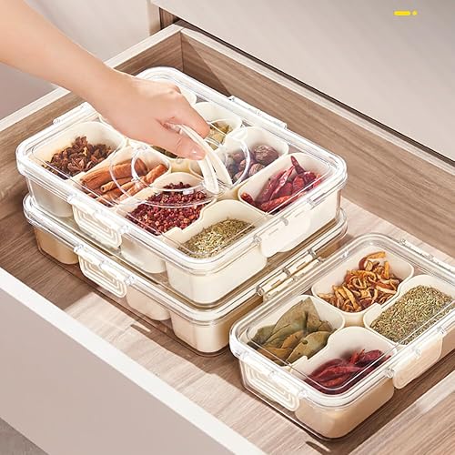 Miniatura 3 de Bandeja de frutas secas de mano con tapa, caja sellada con tapa, caja de aperitivos, caja de dulces, caja de almacenamiento de alimentos, bandeja de