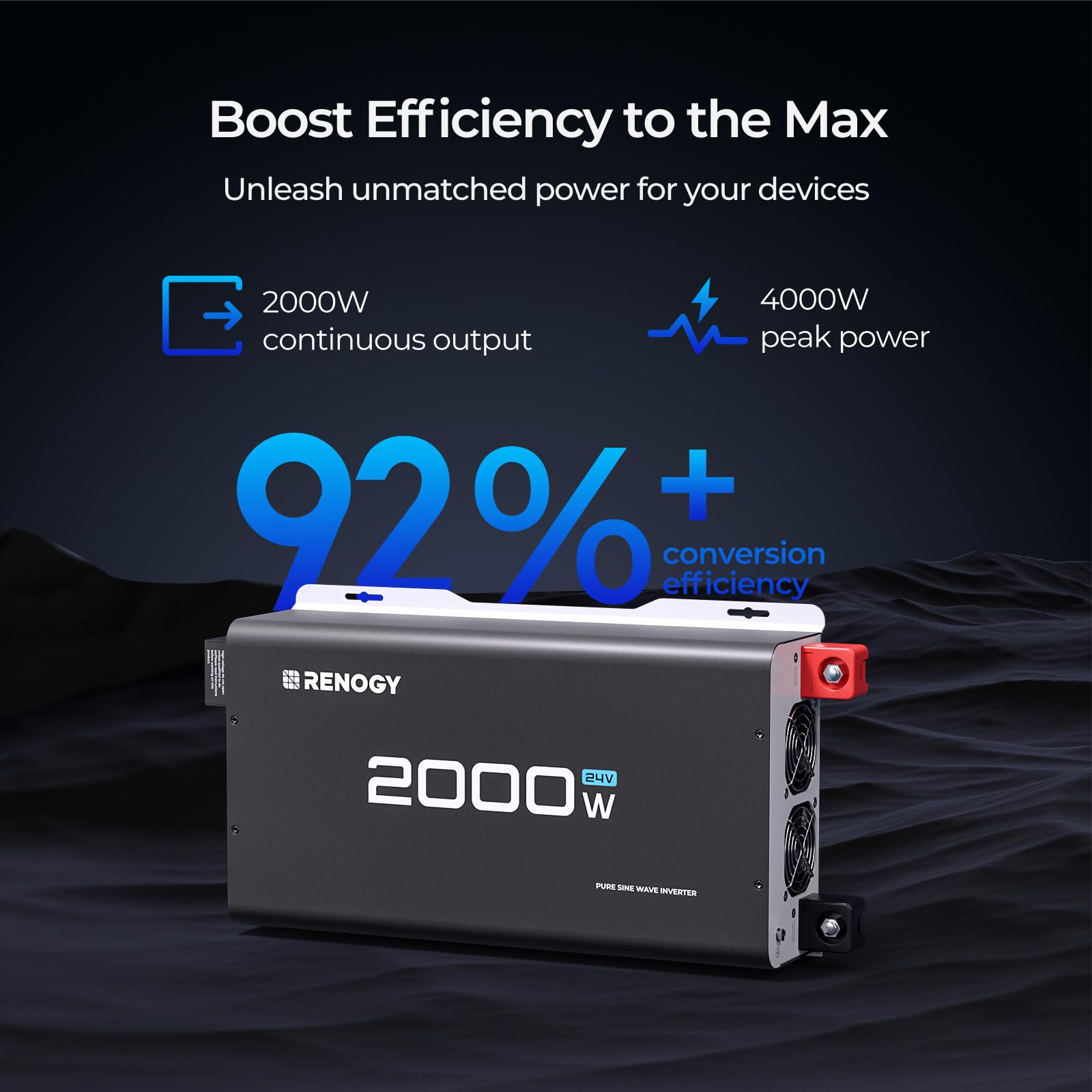 Amazon.co.jp: Renogy (レノジー) インバーター 24V 2000W 純正正弦波
