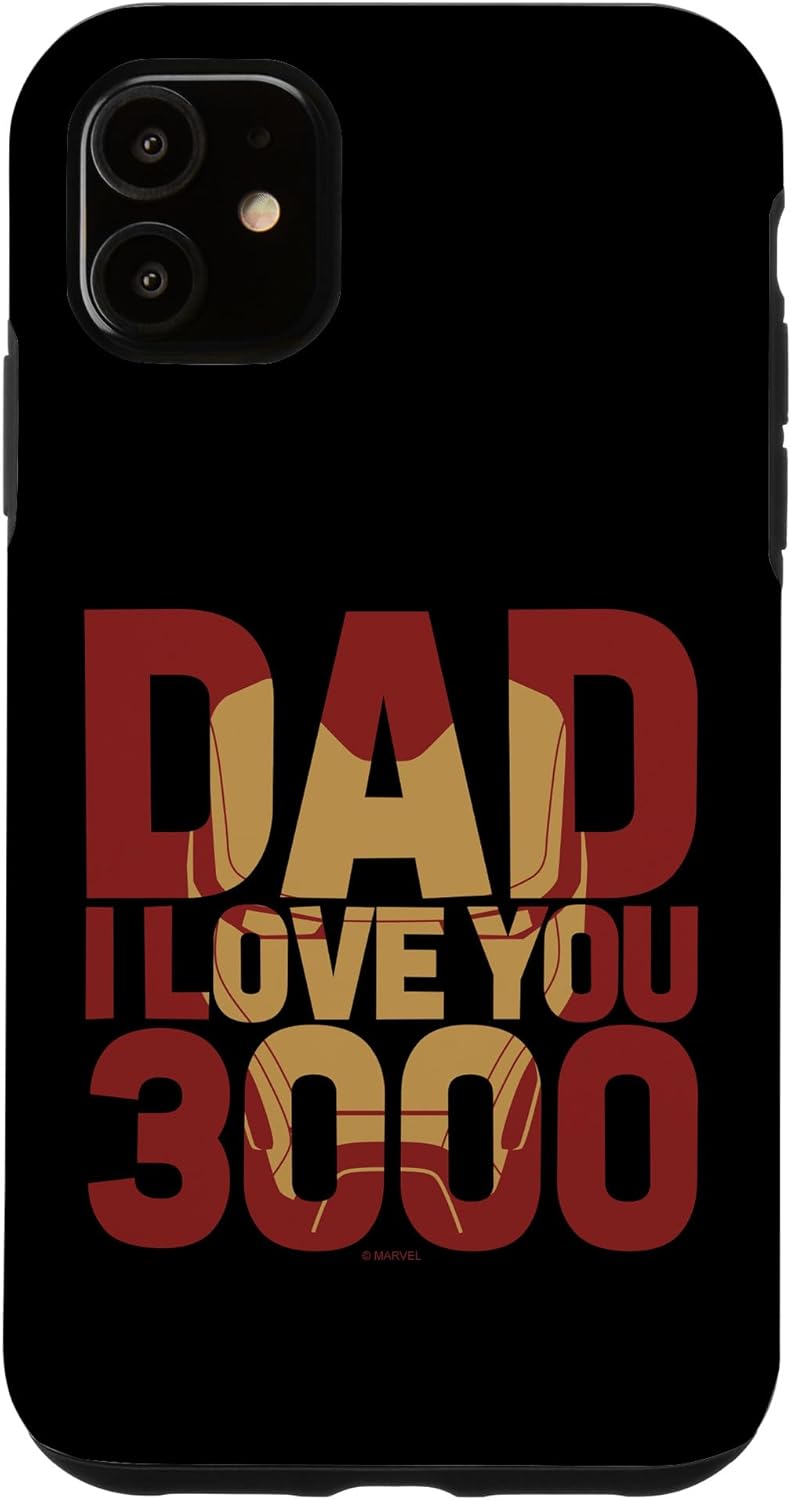 iPhone 14 Pro Marvel Avengers Iron Man Dad I Love You 3000 Father's Day Case