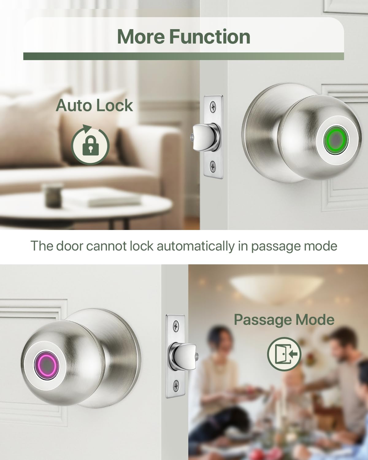 Fingerprint Door Lock - Smart & Key Entry -4 Fingerprint Door Lock - Smart & Key Entry -4
