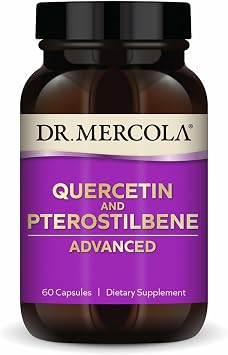 Dr. Mercola Quercetin & Pterostilbene Advanced - Supports Respiratory & Immune Health - 500 mg Quercetin - High-Bioavailability Formula - Non-GMO, Gluten-Free & Soy Free - 60 Capsules 30 Servings
