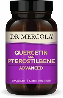 Dr. Mercola Quercetin & Pterostilbene Advanced, 500 mg, 60 Capsules | Supports Respiratory and Immune Health, High-Bioavailability Formula, Non-GMO, Gluten-Free, and Soy Free