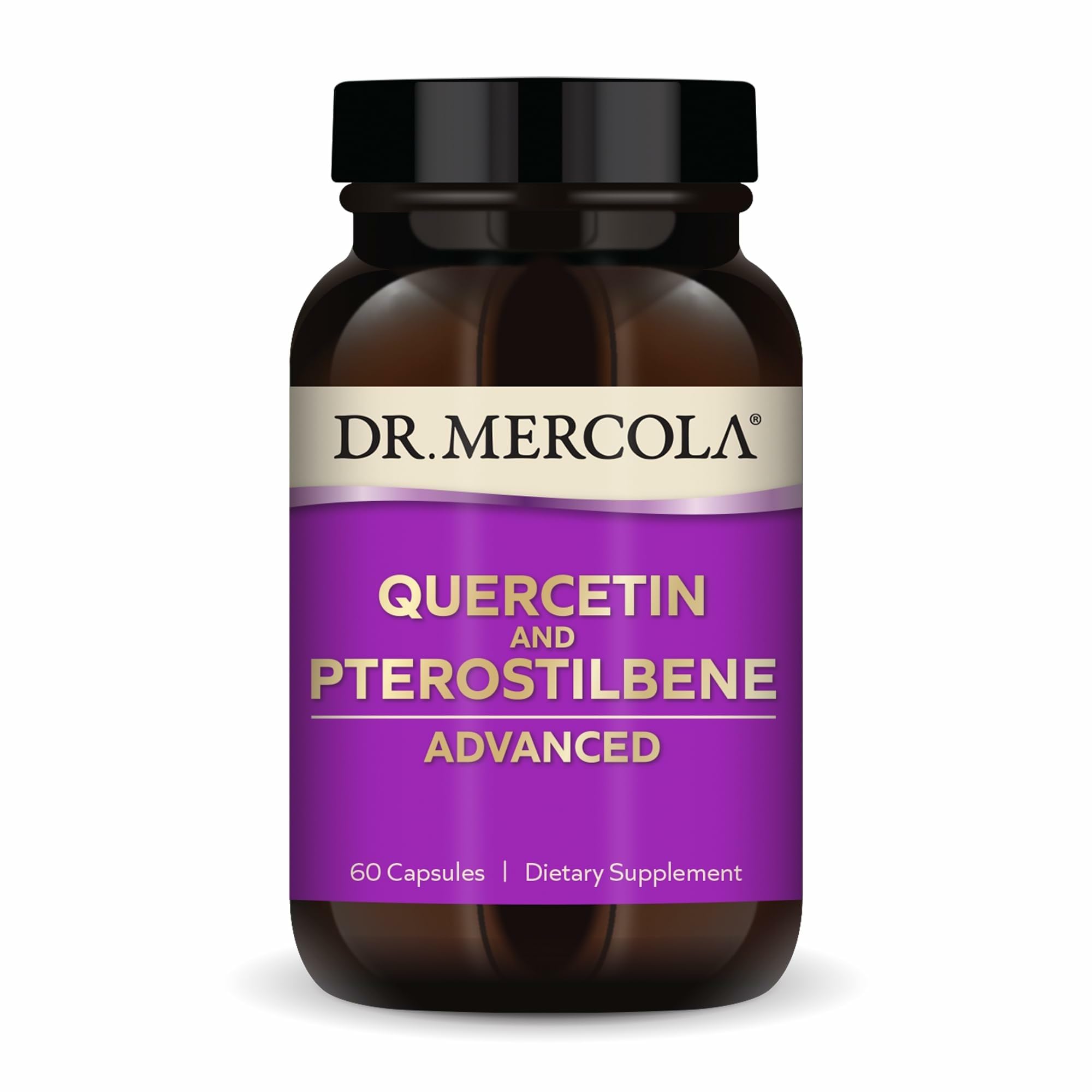 – Dr. Mercola Quercetin & Pterostilbene Advanced Dietary Supplement, 30 Servings (60 Capsules), Supports Lung Health, Non GMO, Soy Free, Gluten Free