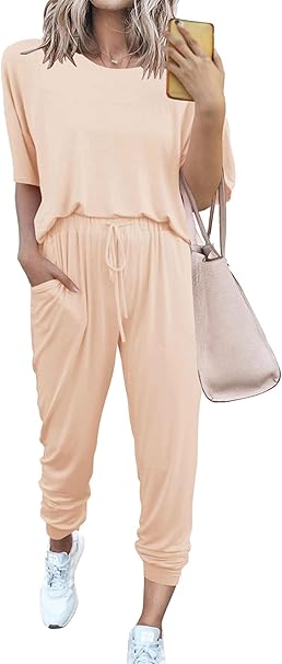 PRETTYGARDEN Women's Two Piece Sets 2025 Summer Spring Jogger Pants Travel Vacation Lounge Outfits Airplane Matching Clothes