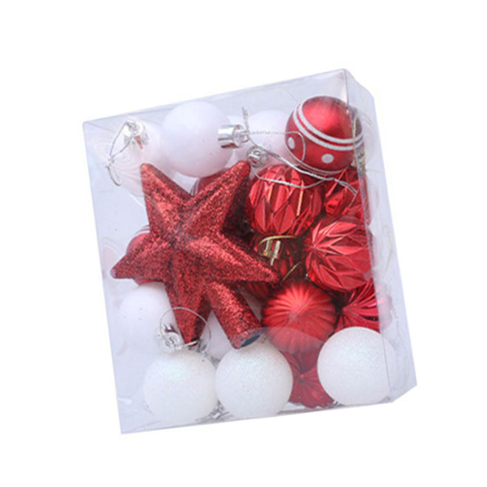 carotoe 31Pcs Christmas Baubles Hanging Ornaments, Shatterproof Tree Decor for Wreath Mantels Winter Wedding Holiday Party Christmas Home Decor Tree Accessory