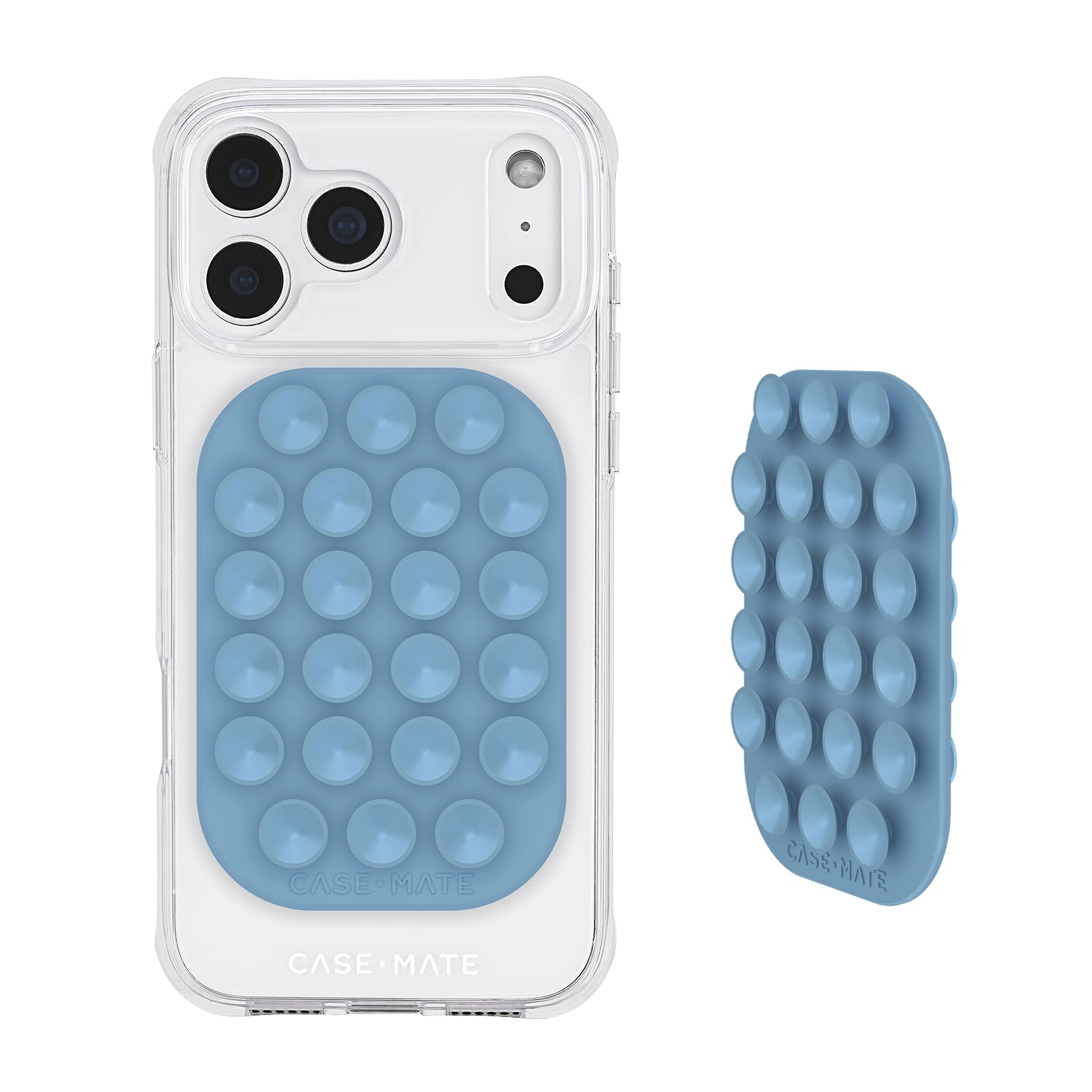 Case-Mate Double-Sided Suction Cup Phone Mount - Sticky Phone Grip - Blue