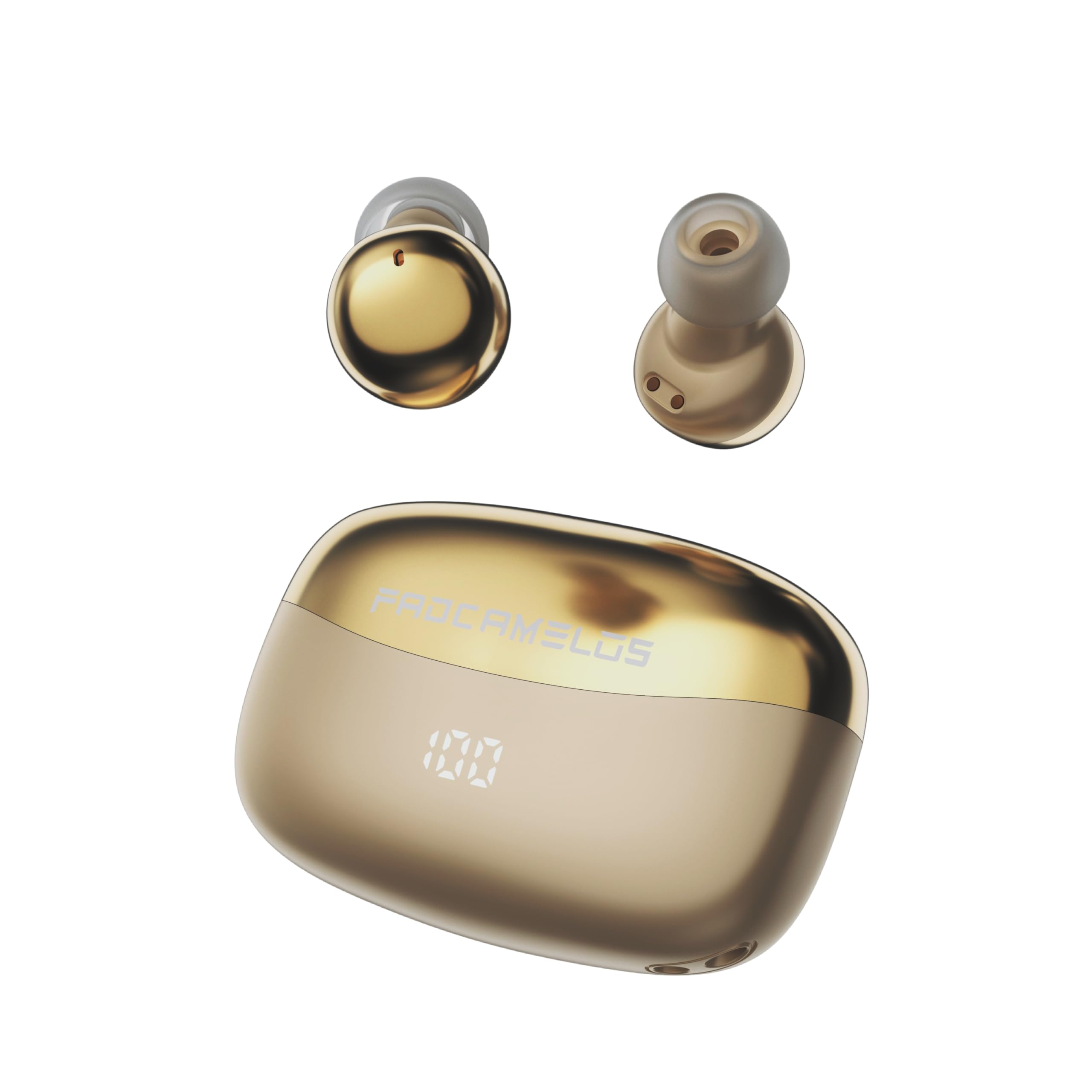 Auriculares Bluetooth inalámbricos mejorados, modos de día y noche, diseño mini de alta calidad, graves profundos, cancelación de ruido, duración de la batería de 36 horas y pantalla digital LED para