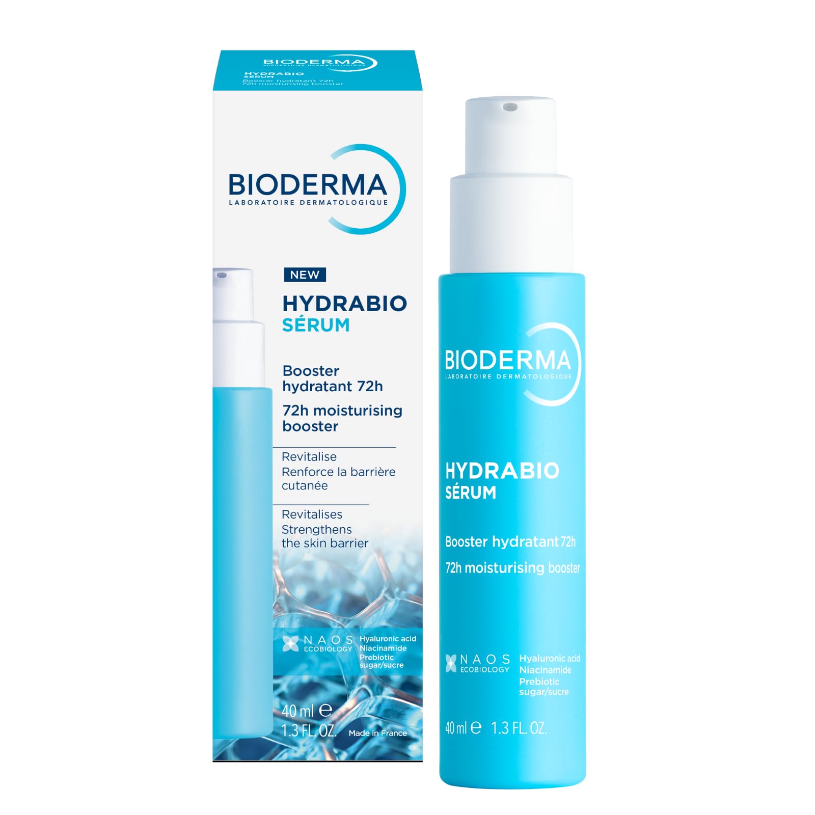 Bioderma Hydrabio Serum, Hydration Booster for Dehydrated Sensitive Skin, Facial Hydrating Serum for Radiance