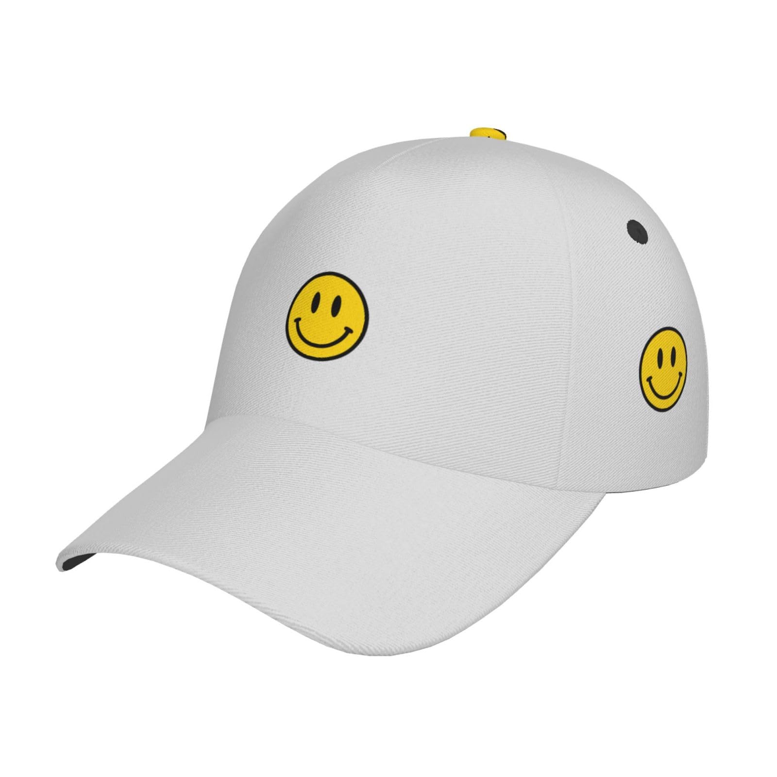 Amazon.co.jp: カラフル ニコちゃんマーク 曲がったつばの帽子 ヒップ