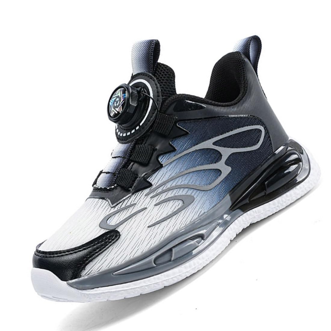 Hallenschuhe Für Jungen Kinder Tennisschuhe Freizeitschuhe Outdoor Laufschuhe Jugendliche Turnschuhe Sportschuhe Mesh Atmungsaktiv Kinderschuhe Sneaker Black Grey 35 EU