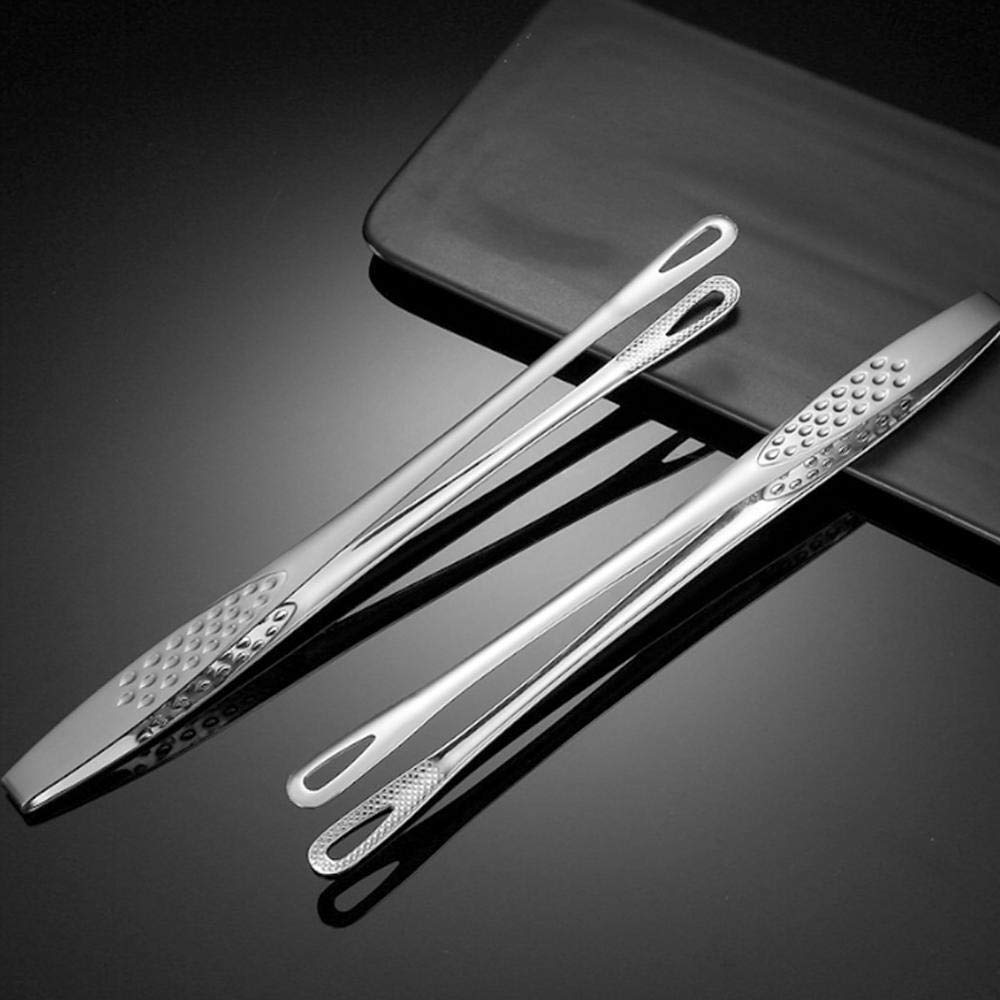 Pinzas de Cocina 2 Piezas de Pinzas de Acero Inoxidable para Alimentos aptas para Cocina y Mesa de Comedor Pinzas para Pan y repostería a Prueba de Calor
