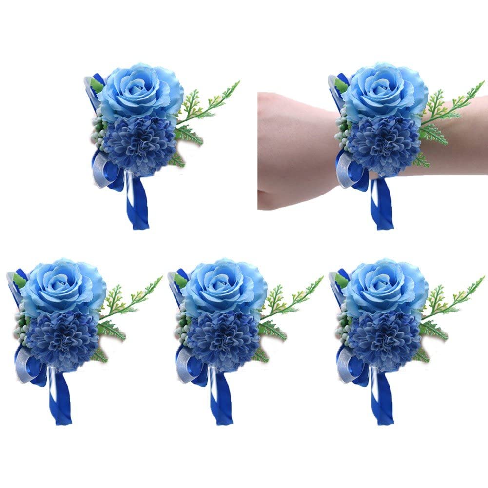 Bracelet corsage rose Corniw en tissu pour cortège et demoiselle d'honneur
