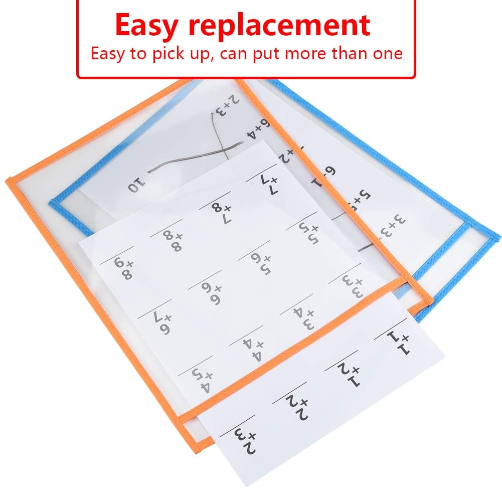 20 Feuilles Effaçables à Sec Réutilisables 20.3 X 25.4 Cm - Cartes Flash Vierges Réutilisables