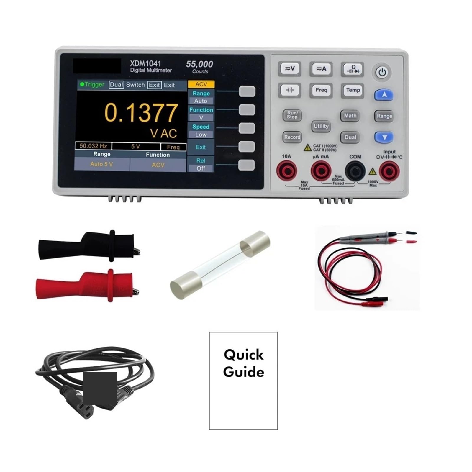 XDM1241 XDM1041 4 1/2 Digital-Multimeter Tragbarer Tisch True DC/AC Strom Spannung USB Multimetro Tester Meter(XDM1041)