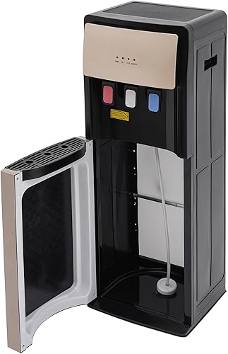 Dispensador de agua de carga inferior enfriador y dispensador, capacidad de 500 W para agua caliente y fría. 3 ajustes de temperatura y una bandeja