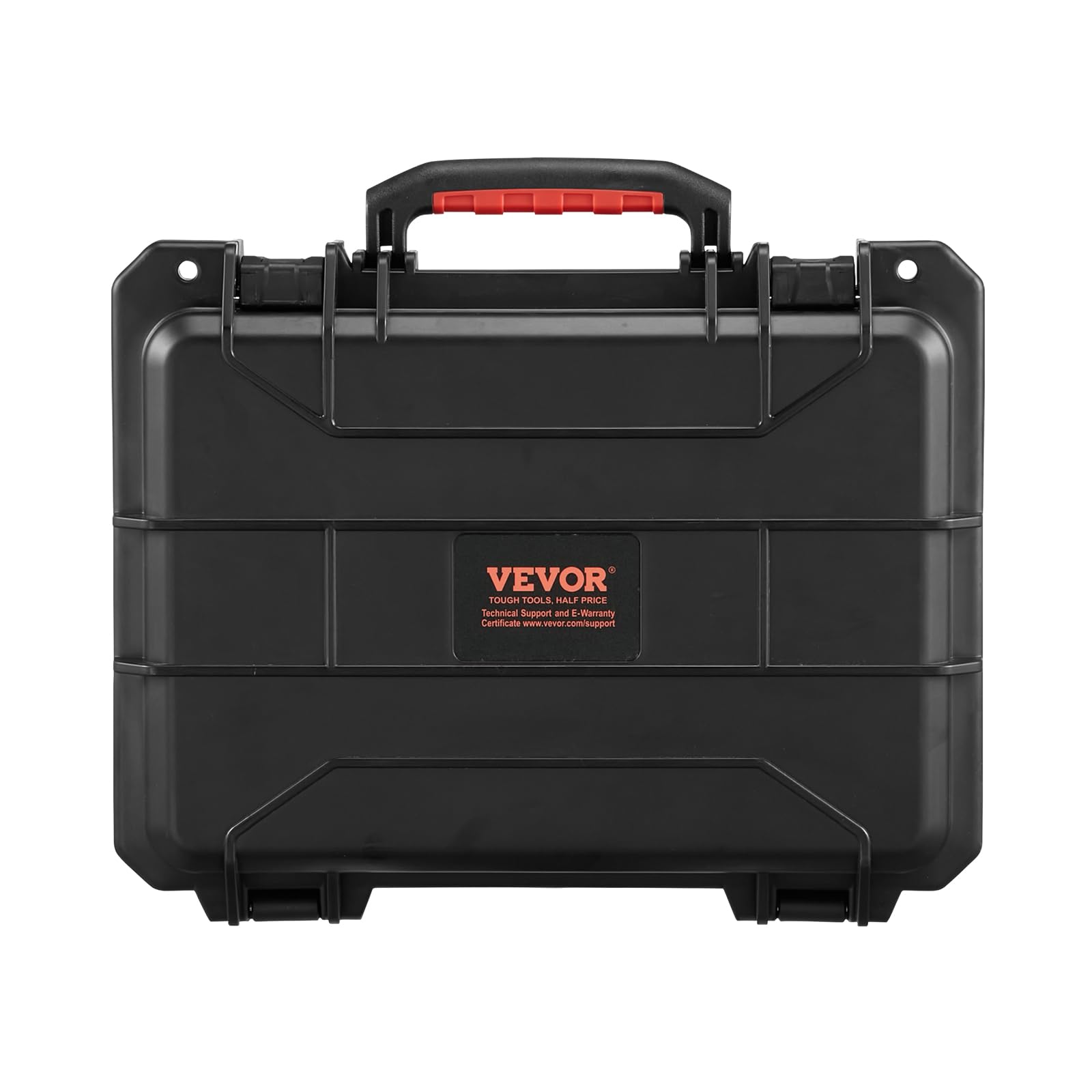 VEVOR Estuche Rígido Resistente a la Intemperie de 380 x 300 x 140 mm, Estuche Protector Resistente con Espuma Precortada y Asas Retráctiles para Viajes, Caza, Uso Militar, Táctico, IP67, Negro