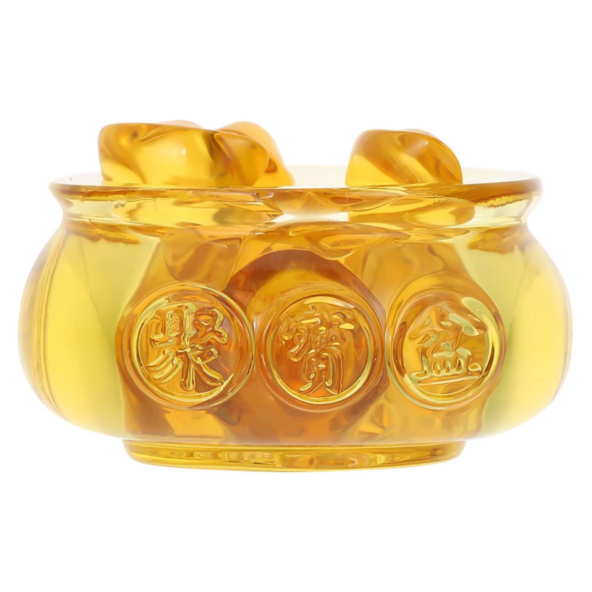 Bol Corne D'abondance en Citrine Jaune pour Décoration Table Nouvel An Chinois