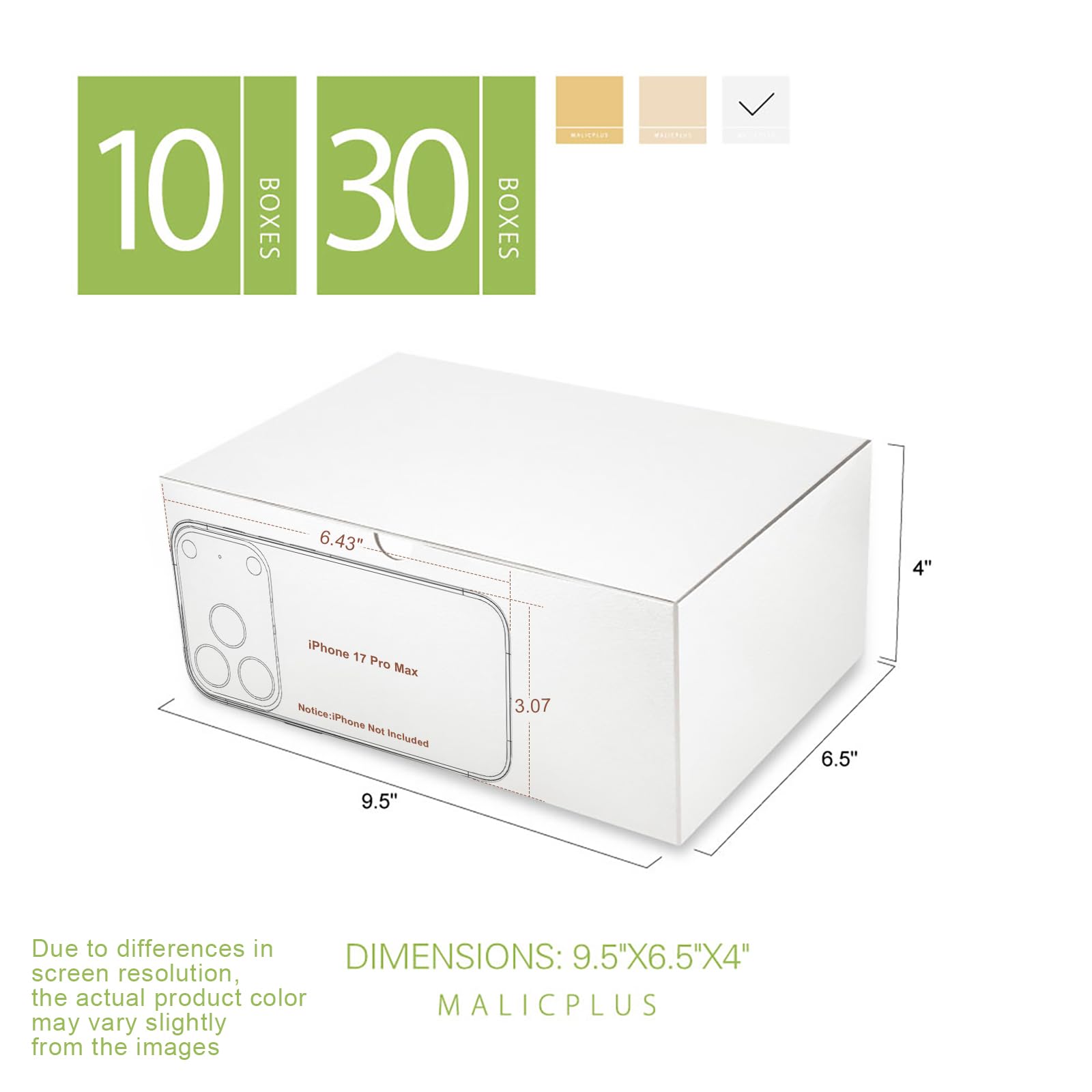 30 Geschenk-Boxen, 24,1 x 16,5 x 10,2 cm, Premium-Geschenk-Boxen für Brautjungfern, weiße Geschenkboxen mit Deckel für leichte Geschenke, Basteln, Cupcake-Boxen, Prägung weiß