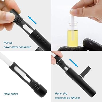 2 Pcs Car Oil Diffuser Car Diffuser Vent Clip with 12x Refill-Car Air Freshener-Car Perfume-Car Vent Oil Diffuser