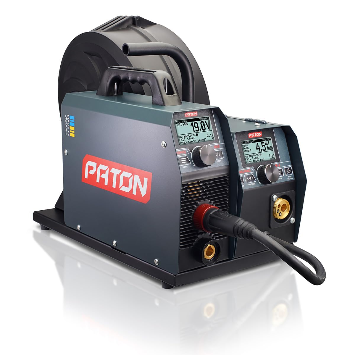 PATON ProMIG-160-15-2 160A poste à souder inverter professionnel MIG 3 en 1, 230V, alimentation de fil 15-2, Soudeur MIG sans gaz, Soudeur à fil numérique, Soudeur inverter professionnel