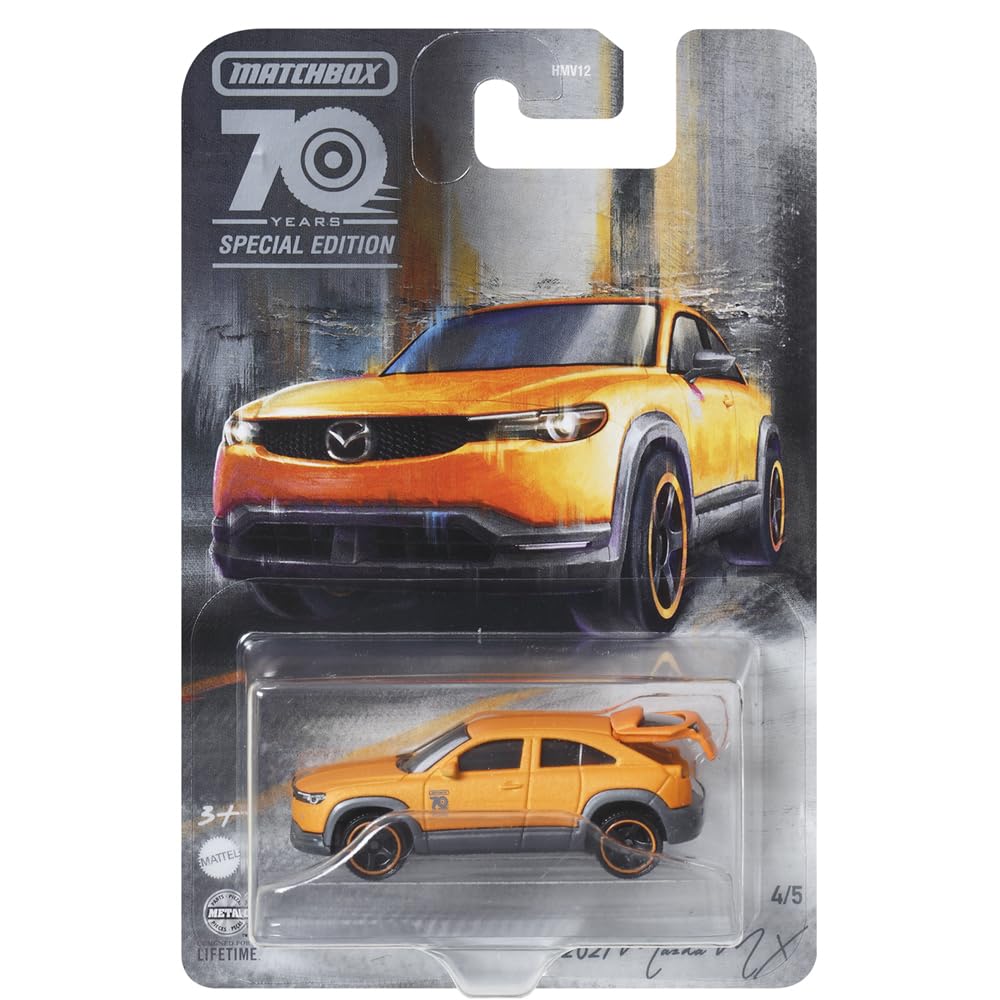 Matchbox Moving Parts 70 Years Special Edition Die-Cast Vehicle - HMV12 ~ Inspired by 2021 Mazda MX ~ 4/5 Orange and Black - Image 2
