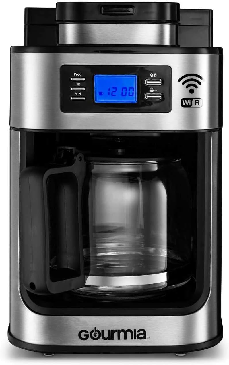 Gourmia GCMW4750 WIFI Coffee Maker with Builtin Grinder