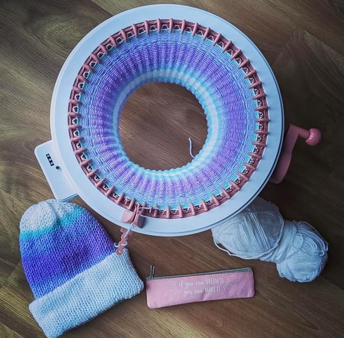 Image of Suicune Plastic Sentro Knitting Machine, 48 Needles Knitting Loom Machine with Row Counter, Smart Weaving Loom Knitting Round Loom, Knitting Board Rotating Double Knit Loom for Home