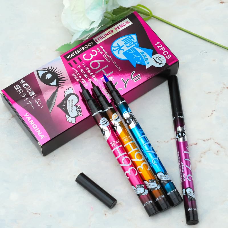 Eyeliner líquido negro de larga duración y resistente al agua miniatura 4