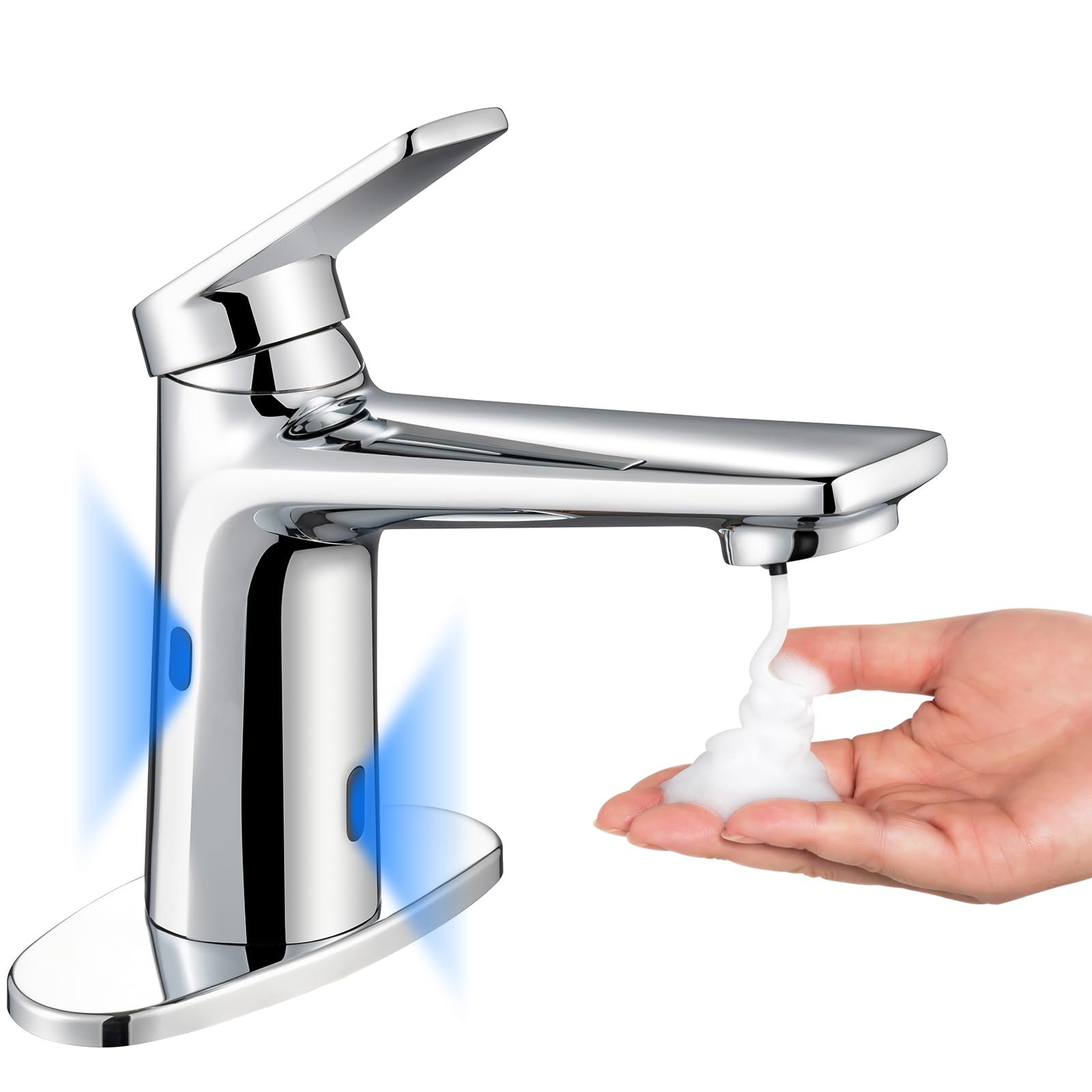 Grifo de sensor automático ideal para mantener el baño familiar limpio y ordenado