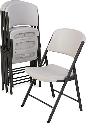 LIFETIME Sillas plegables de grado comercial paquete de 6 color negro