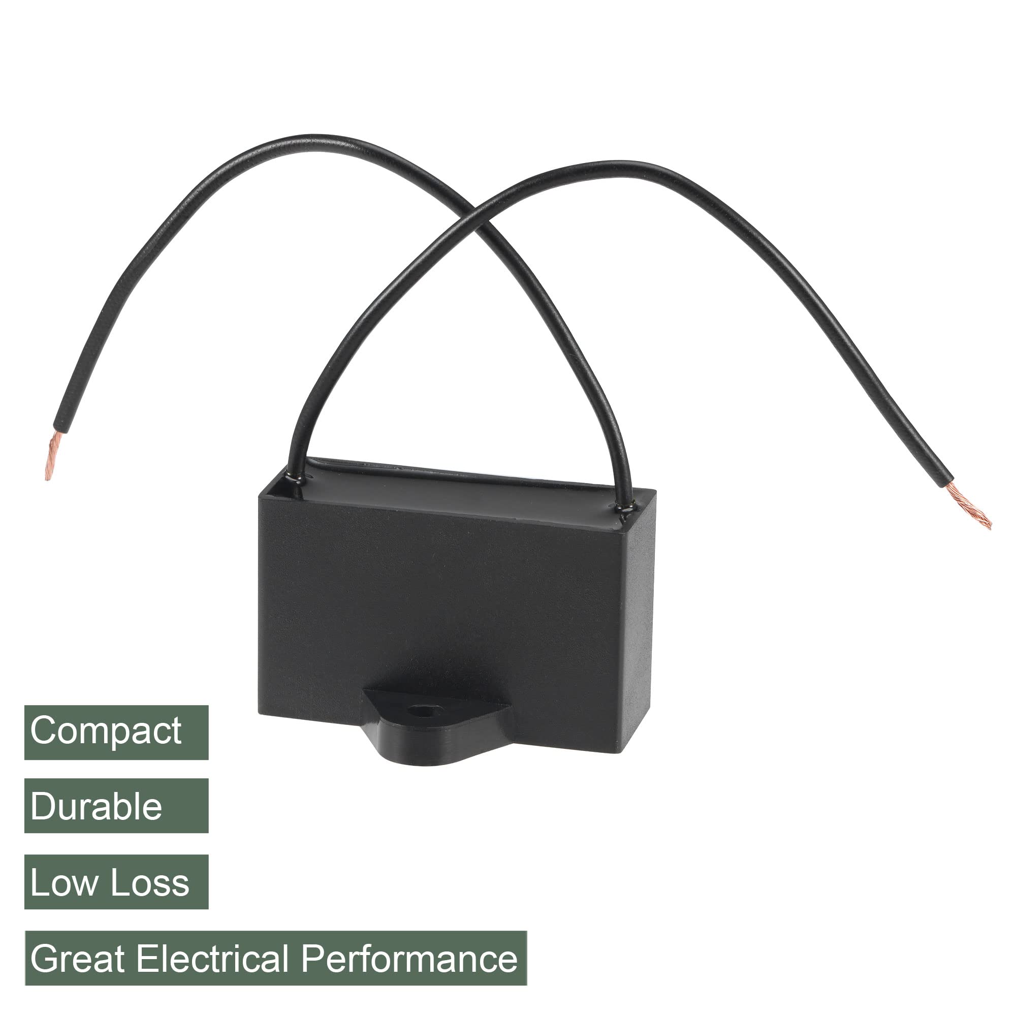 Plafond Ventilateur Condensateur CBB61 1.5/2.5uF 250V AC 3 Fils Métallisé Polypropylène Film