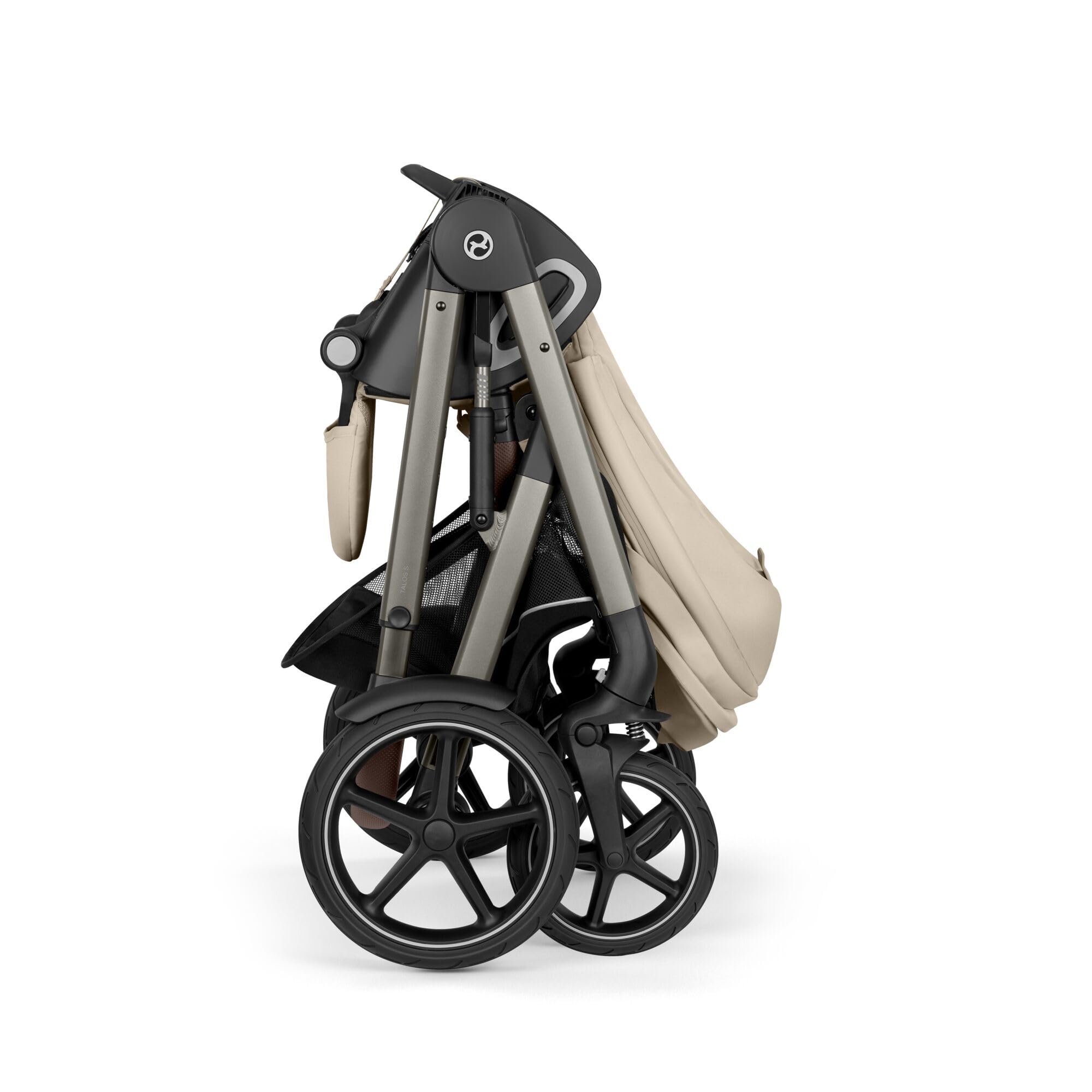 CYBEX Gold TALOS S LUX Wózek dziecięcy, Od urodzenia do 22 kg (ok. 4 lata), Z zawieszeniem terenowym, regulowanym uchwytem i ergonomiczną pozycją leżącą, Almond Beige
