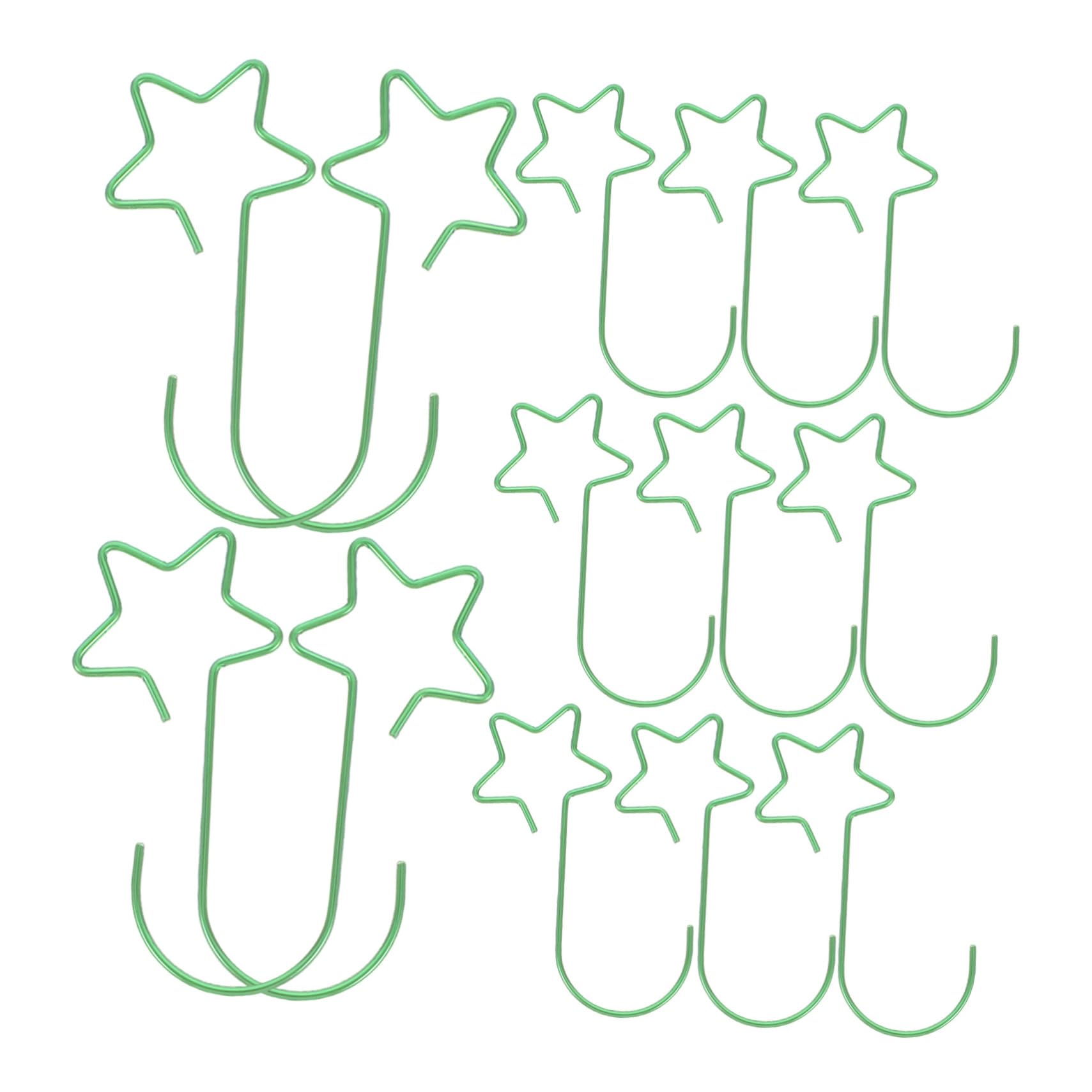 GOOHOCHY Versatile Tree Hanging Hooks 5 Bags of Star Shaped Decorative Hooks Festive for Christmas Tree Ornaments