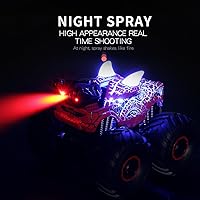 Vista 6 de Threeking 118 Dinosaurio RC Auto Control Remoto Autos Camiones Juguete 4WD Off-Road Car Juguetes con Luces Spray Adecuado para Todo Terreno Regalos