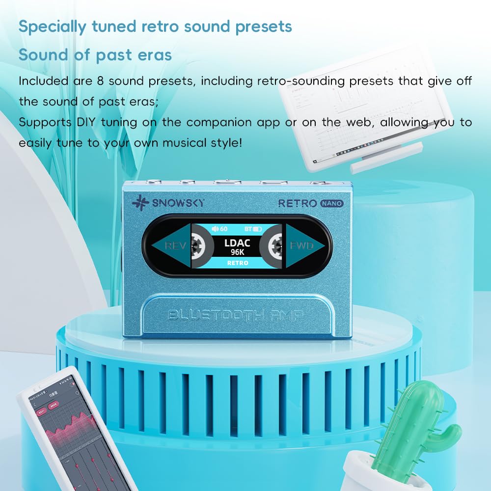 FiiO Snowsky Retro Nano Bluetooth USB DAC AMP LDAC aptX Adaptive aptX LL 3,5 mm sbilanciato 4,4 mm bilanciata bianco