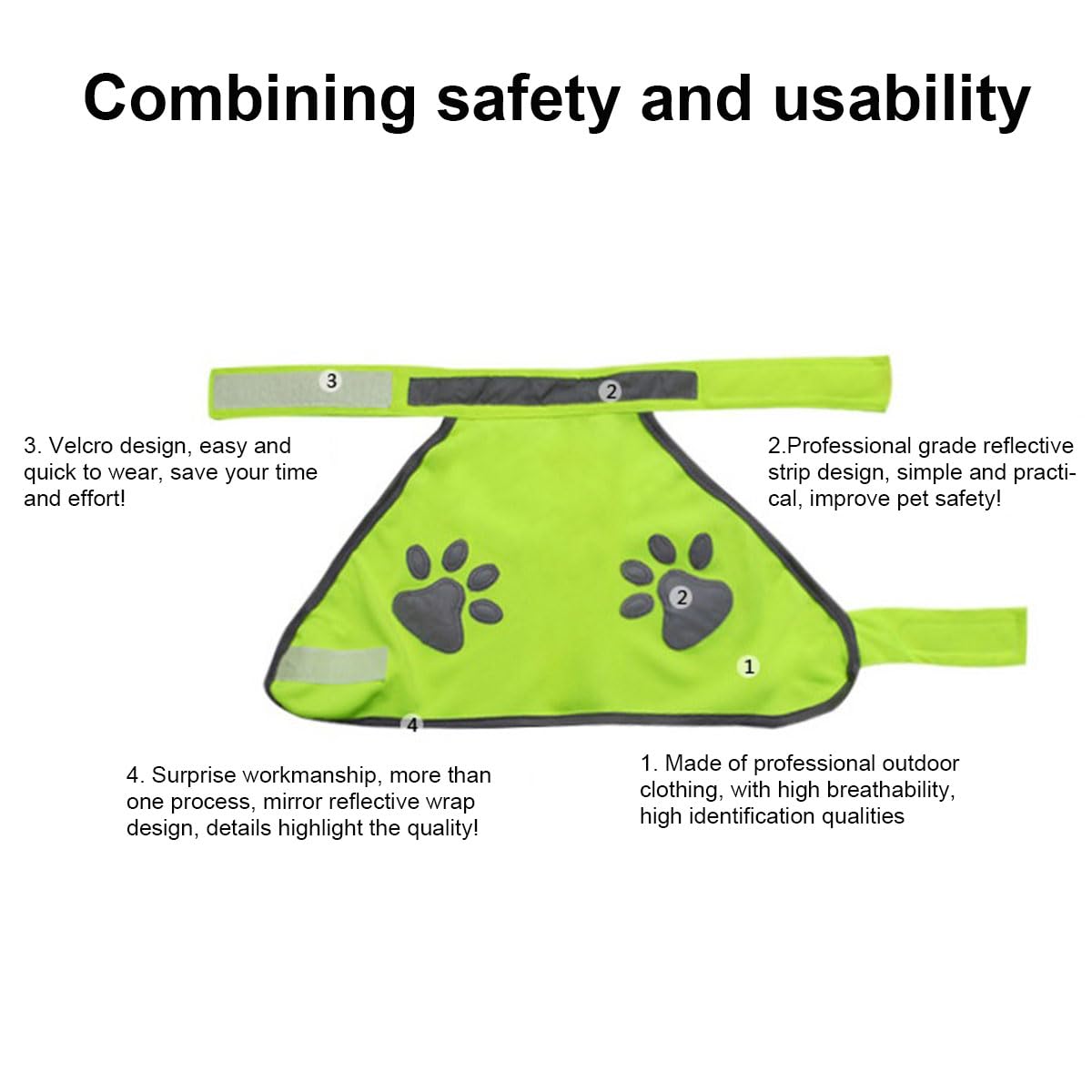 Gilet Réfléchissant pour Chien,Chiens Sécurité Harnais Vestes,Vêtements Petit Grands Chiens Gilet de Sécurité Réfléchissant,Haute Visibilité,pour Promenades Nocturnes Activités Extérieures,Taille(L)