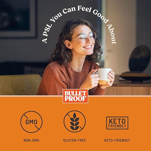 Miniatura 7 de Bulletproof Crema de especias de calabaza, 14.8 onzas, crema en polvo de café keto con aceite MCT y mantequilla alimentada con pasto