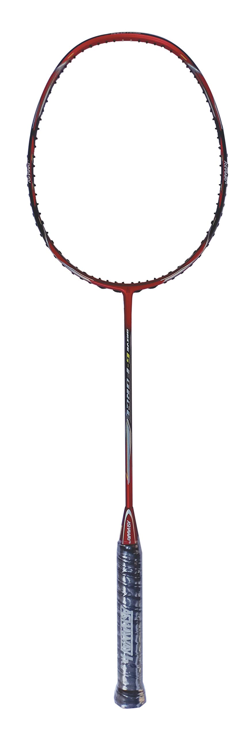 ASHAWAY Drive G Force Unstrung Graphite Badminton Racquet with Full Cover (red)