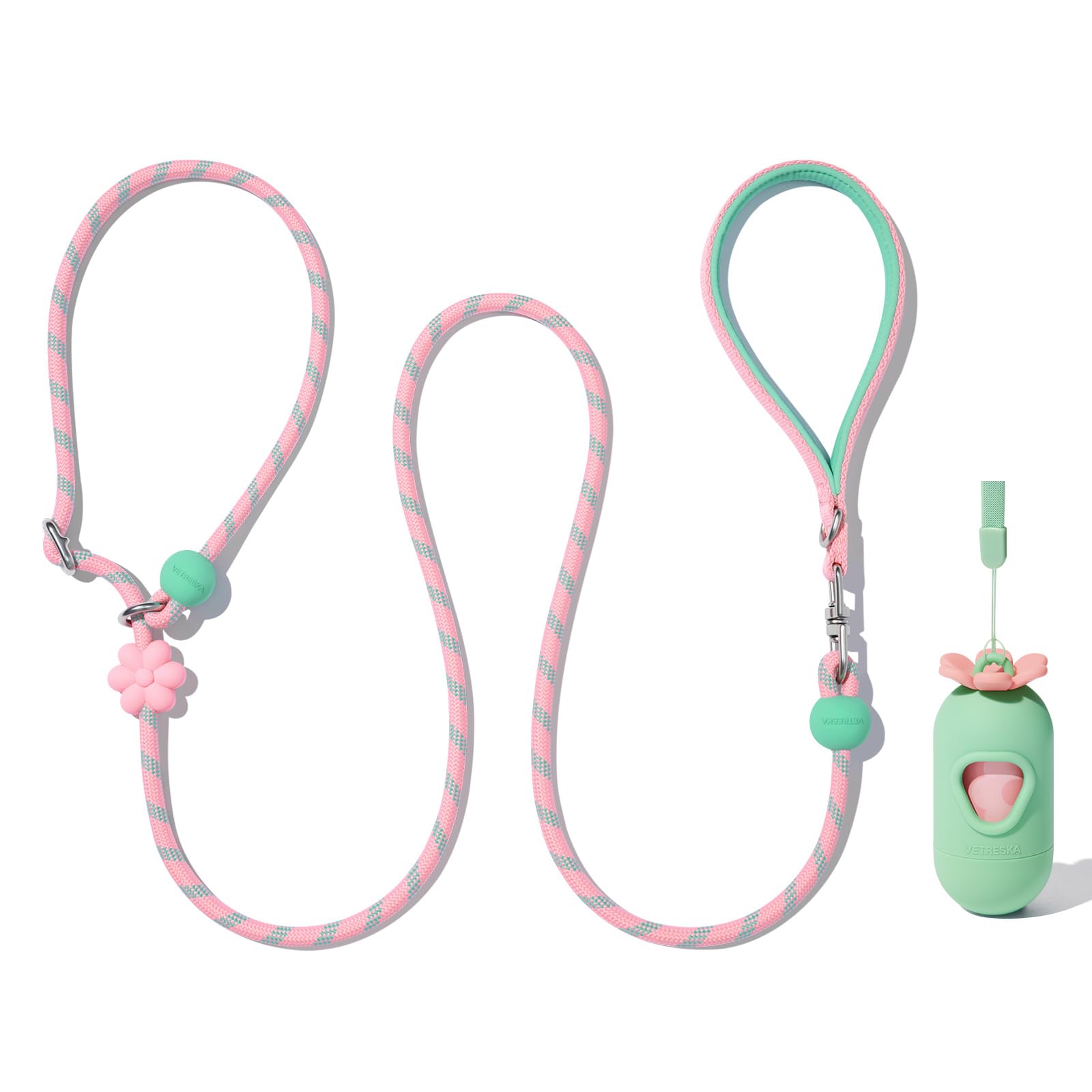 VETRESKA No-Pull Dog Slip Lead with Poo Bag Dispenser