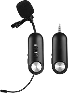 Chusui U260 Mobile Phone Version UHF Multi-Purpose Wireless Microphone Lapel Condenser Transmitter Receiver with 3.5mm Plug for Online Learning Tour Guide News Recording Video Recording